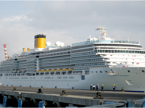 The Arrival Of The Italian Cruise Ship Costa Delceosa To Aden